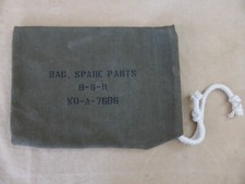 US TOOL SPARE PARTS BAG Willys Jeep DOVE pezzo di ricambio borsa attrezzi canvas