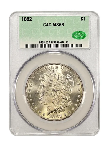 1882 MS63 Morgan Silver dollar CACG