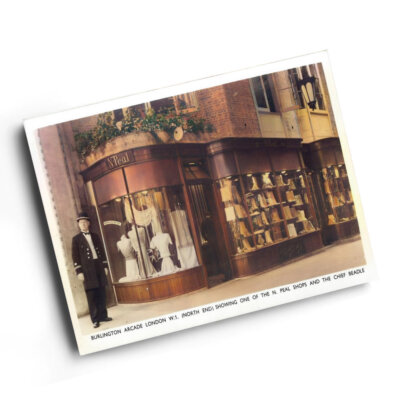 A6 PRINT - Vintage London - Burlington Arcade London W.1. (North End) (b)