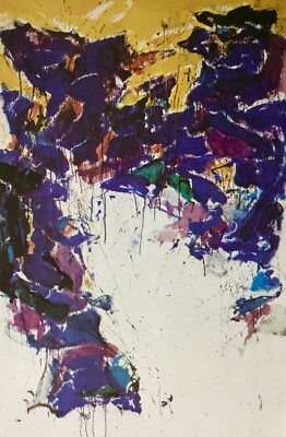 Sam Francis Violet Yellow and White Custom Framed Print | eBay