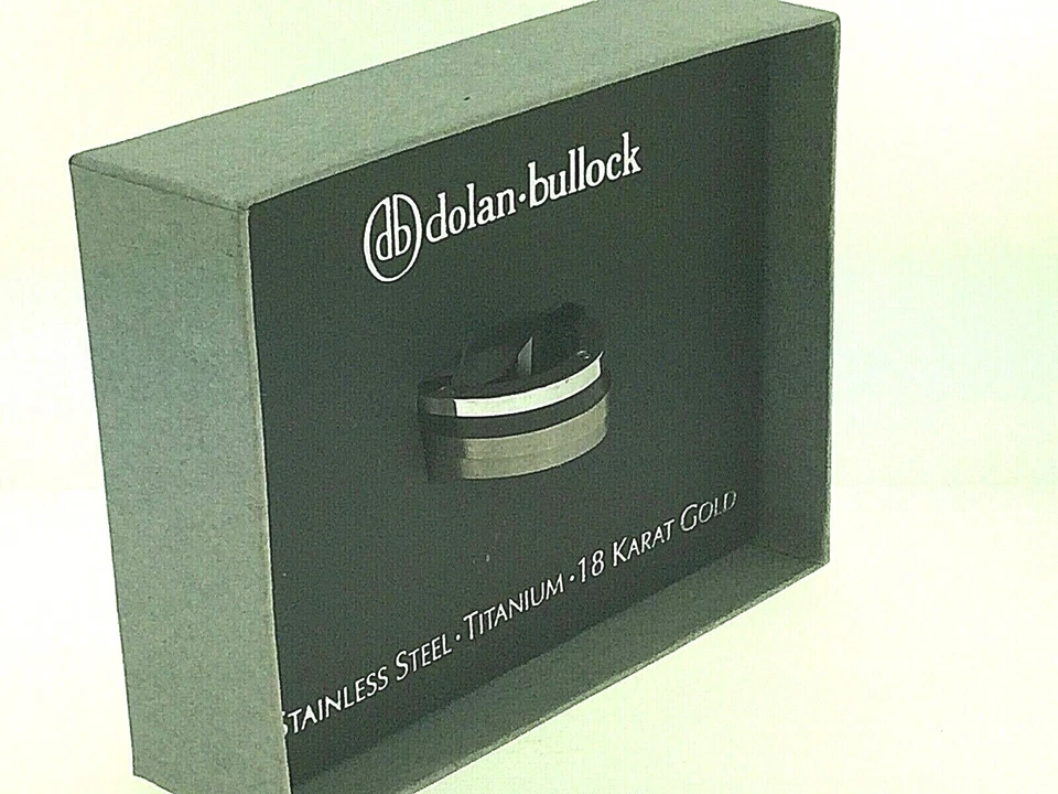 Dolan Bullock Troy Titanium & Sst  18k Gold  Ring New Withe Original Box  - Image 3 of 3