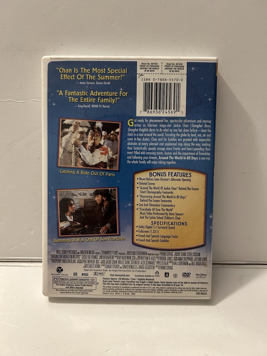 Around The World In 80 Days, DVD Movie, Jackie Chan, Very Good