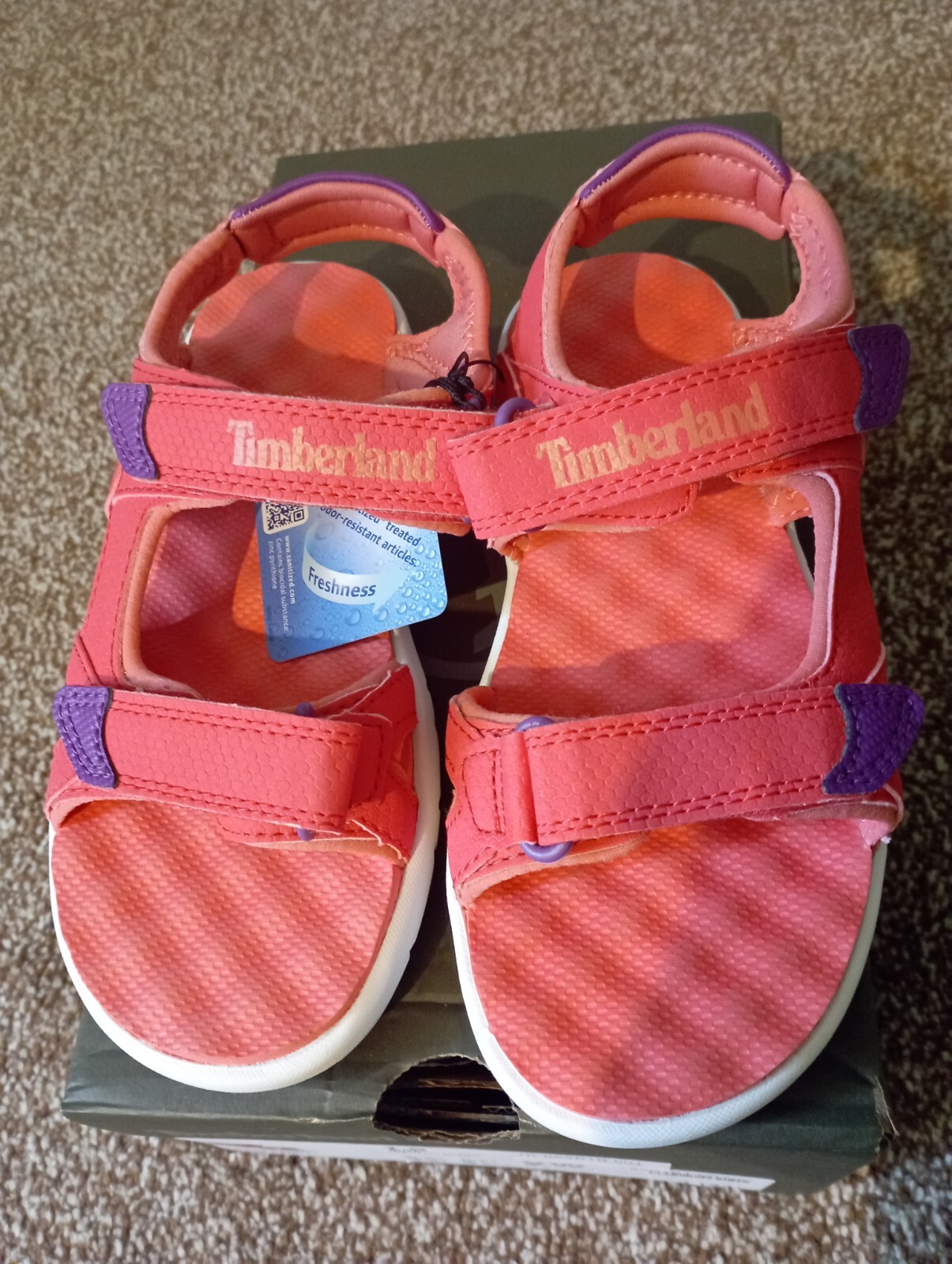 FILA Nuovi sandali Timberland bambina Perkins Row rosa scuro taglia UK 1 EU 33