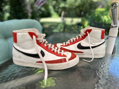 Nike Blazer Size 11 Sneaker Shoe Red White Black