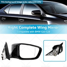 5Pins Black Heated Turn Light Mirror Suitable For BMW G20 G28 2019-2023 Right