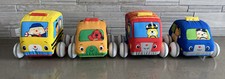 Set of 4 Melissa and Doug K's Kids Pull-Back Vehicles Soft Baby Toys Cars 