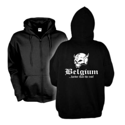 Kapuzenjacke BELGIEN Belgium harder than the rest Fan Sweatjacke (WMS05-11e)