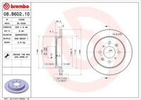 2X Brembo 08.B602.10 Bremsscheibe FüR Honda