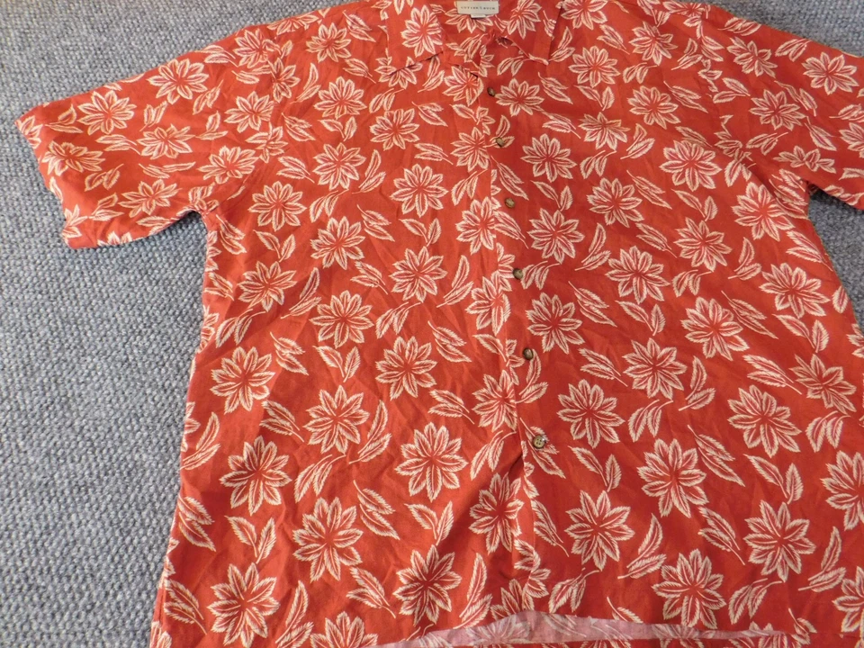 Cutter & Buck Mens Shirt Extra Large Red floral classic button up - Image 3 of 4