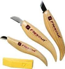 Flexcut Wood Carving New 3-Piece Chip Carving Set KN115