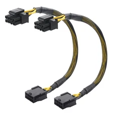 Cable Matters 2-Pack 8 Pin EPS CPU Power Extension Cable 10 Inch Male-Female