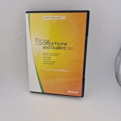 Microsoft Office Home And Student 2007 Disc & Product Key Service Desk Edition