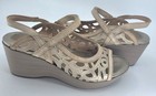 Women's Tan Naot Deluxe Champagne Biscuit Women's Leather Wedge Sandals 5.5US 37 — photo 2