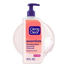 Clean Clear Essentials Oil Free Foaming Facial Cleanser 8 fl oz Sensitive Skin