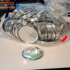 Metal Pinback Button Blanks/Parts Assorted Lot with Safety Pin Backs 200 Pcs
