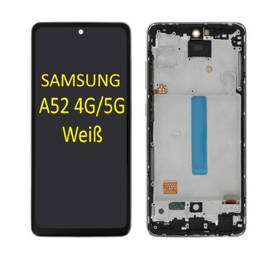 Display für Samsung Galaxy A52 4G 5G Bildschirm Touchscreen mit Rahmen Weiß