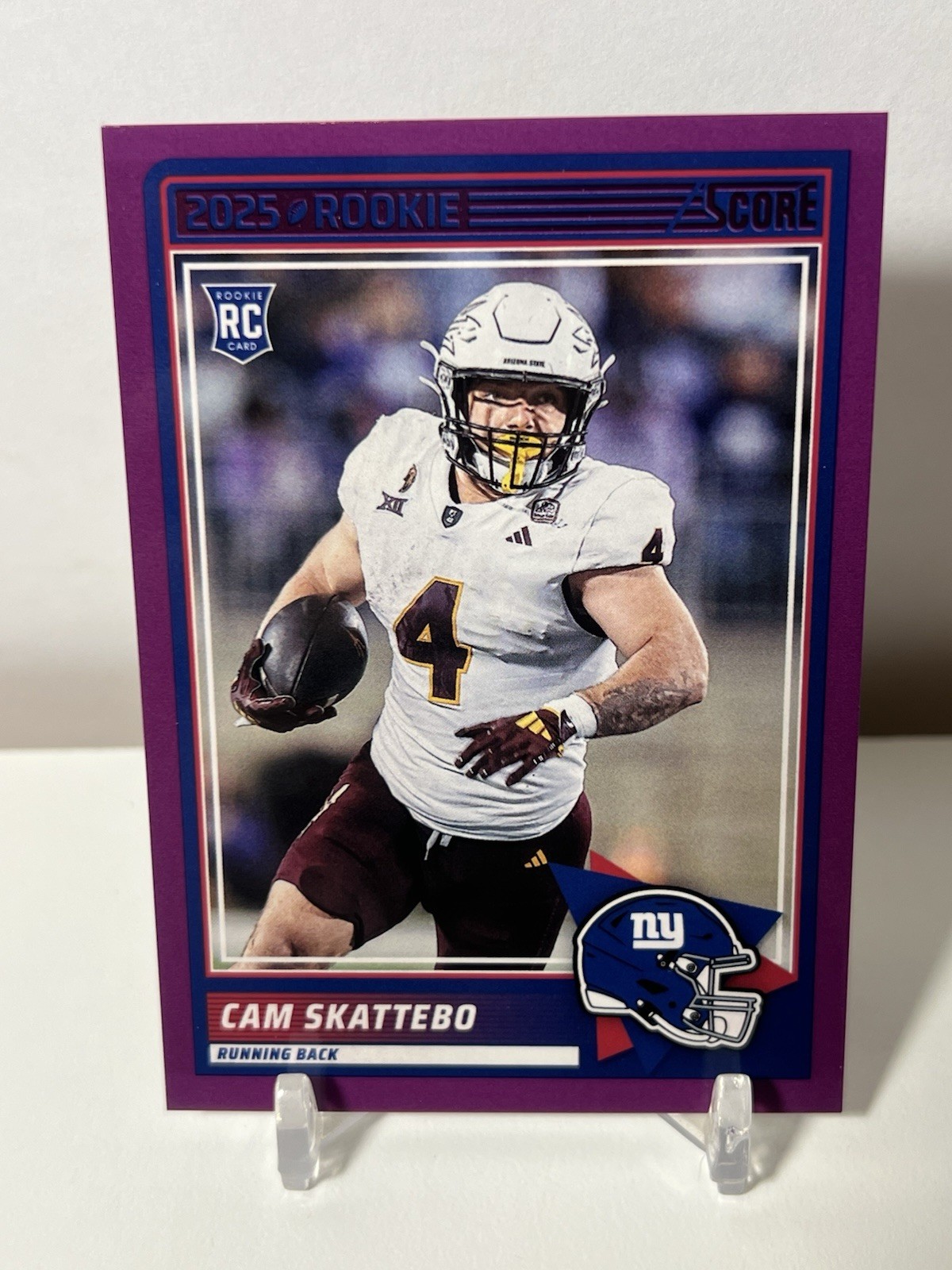 Cam Skattebo 2025 Score #1 Rookie Purple parallel New York Giants Rc