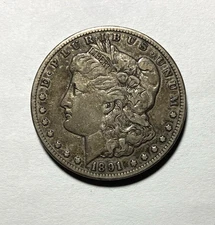 1891-CC Morgan Silver Dollar Nice Original VF+