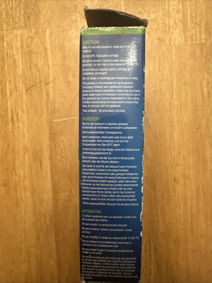 Paquete de 3 cartuchos de repuesto desechables Fluval presurizados 45 g CO2 caja nueva abierta Foto 4 de 4