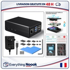 Boîtier Raspberry Pi 5 en Aluminium Miuzei avec Alimentation USB-C 27W