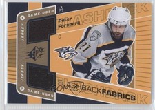 2007-08 SPx Flashback Fabrics Peter Forsberg #120 HOF 0c3