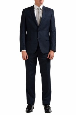 Versace Collection Blue Men's 100% Wool Two Button Suit Size 42