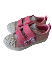 Skechers Twinkle Toes Little Girl s Sneakers Pink Glitter Light-Up Size 11 US
