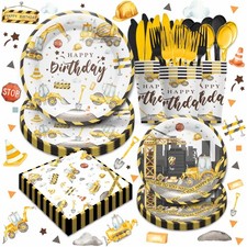 Construction Party Supplies - Construction Theme Party Decorations Includes P...