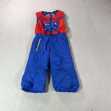 Obermeyer Snowsuit Toddler 2T Blue Red Ski Bib Pants Preschool Winter Outdoor