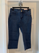 NYDJ sz 4 Curves 360 Slim Straight Capri Jeans INDIGO