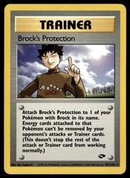 Brock's Protection 101/132 Gym Challenge Rare Trainer