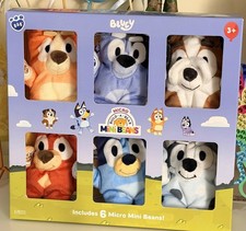 Bluey Mini Beans Plush Micro 6 Pc Build-A-Bear Socks Rusty Bingo 2026 New