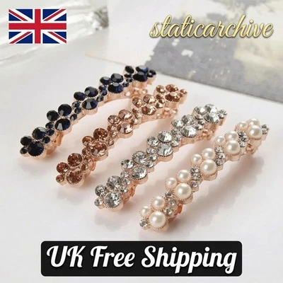 Crystal Rhinestone Hair Clip - Bling Barrette Hairpin for Women & Girls, Fashion - Image 1 of 4