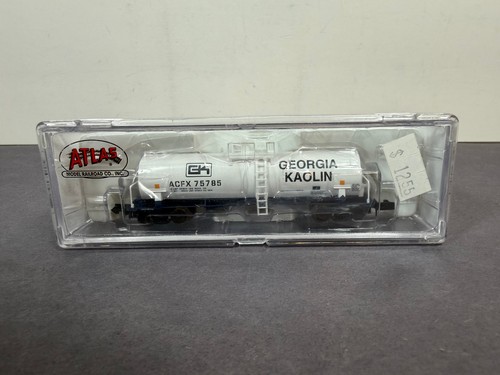 Tren a escala N Atlas 34814 vagón cisterna caolín GEORGIA CAOLIN ACFX 75785 | Condition: New