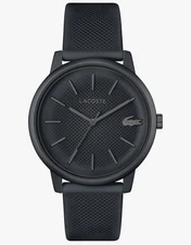 Lacoste 12.12 Move Quartz Silicone Strap Watch Aluminium Case