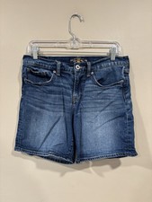 Lucky Brand The Roll Up Blue Denim Shorts Women s Medium Wash Size 6/28