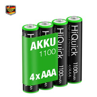 HiQuick 4 X AAA Akku 1100Mah Nimh 1,2V Wiederaufladbare Batterien Micro