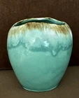 Vintage Roseville R.R.P.Co. Art Pottery Vase Planter 1328 USA Drip Glaze Green