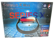 T- Watch X Max Compatible with IOS & Android 7in1 Strap New/Sealed
