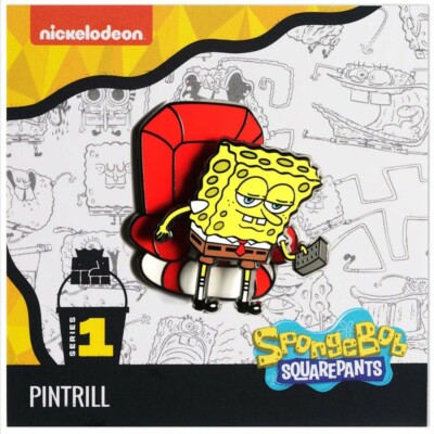  RARE  PINTRILL x SpongeBob SquarePants Bobble Head SpongeBob Pin *NEW SEALED*
