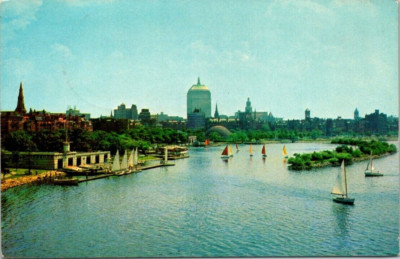 Boat House St Charles River Boston Mass. Harvard MIT Posted 1962