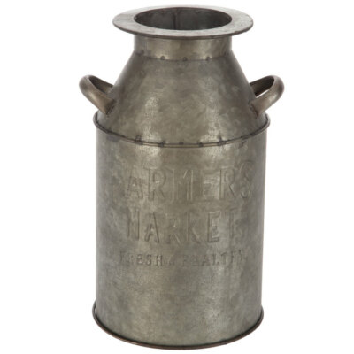 Farmer's Market Fresh & Healthy Metal Jug Rustic Antique Look