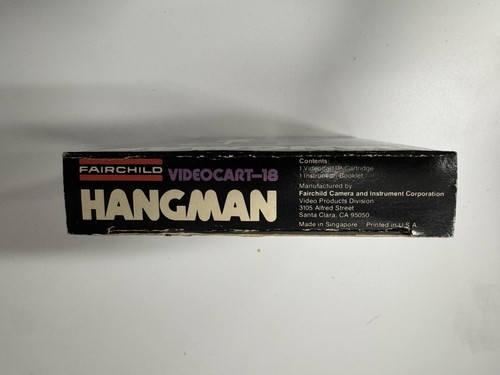 Fairchild Channel F VideoCart 18 Hangman Game Complete CIB/ Tested - Picture 5 of 7