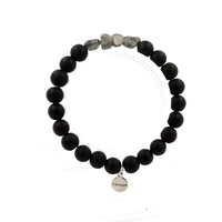 Steine Und MinéRaux. Labradorit Armband Finnland + Perlen Schwarz Onyx Matt 8