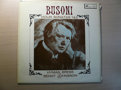 Ferruccio Busoni, Violin Sonaten 1 & 2, Bress Johnsson, lp L'Oiseau-Lyre OL 296