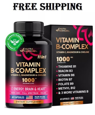 NUTRAHARMONY Vitamin B Complex - 60 Capsules