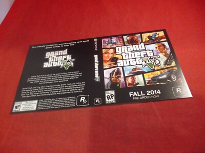 Grand Theft Auto V Xbox One GTA Promo Pre-Release Display Cover