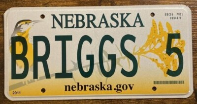 #ad BRIGGS 5 Vanity License Plate $49.99