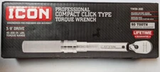 ICON 3/8" Professional Compact Click-Type Torque Wrench TW38-200 BRAND NEW
