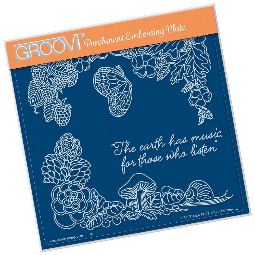 Clarity Stamps Groovi Parchment Embossing A5 Square The Snail & The Toadstool